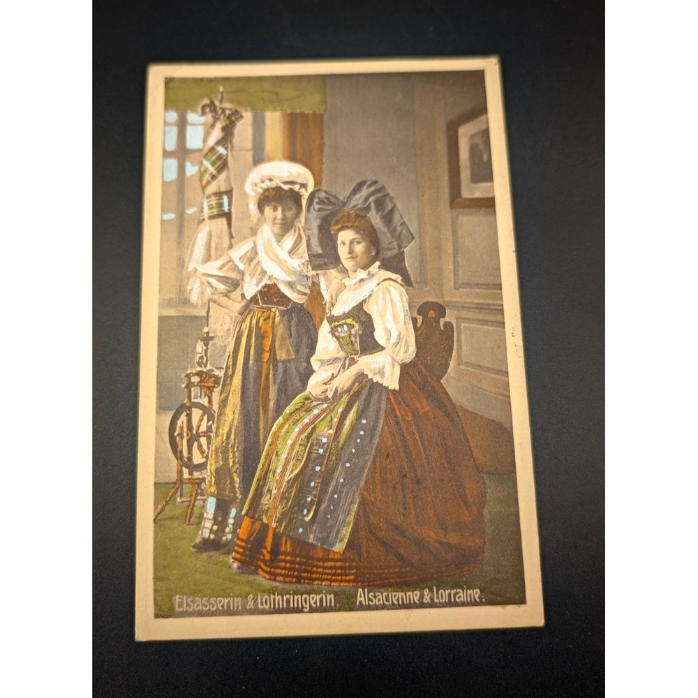 1916 Alsace Lorraine Traditional Costume Postcard Elsässerin Lothringerin German